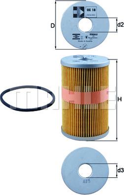 MAHLE OX 18D - Масляний фільтр autozip.com.ua