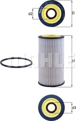 MAHLE OX 1311D - Масляний фільтр autozip.com.ua
