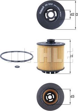 MAHLE OX 1312D - Масляний фільтр autozip.com.ua
