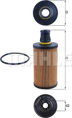 MAHLE OX 1338D - Масляний фільтр autozip.com.ua