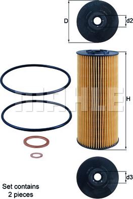 MAHLE OX 137D1/S - Масляний фільтр autozip.com.ua