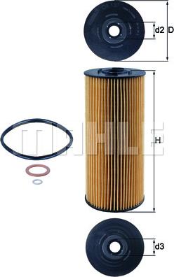MAHLE OX 137D - Масляний фільтр autozip.com.ua