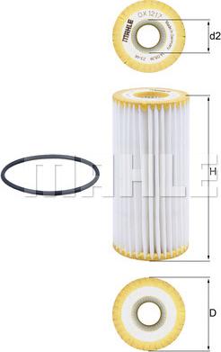 MAHLE OX 1217D - Масляний фільтр autozip.com.ua