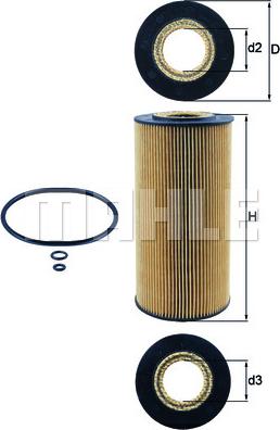 MAHLE OX 123/1D - Масляний фільтр autozip.com.ua