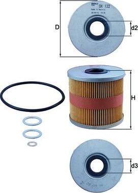 MAHLE OX 122D - Масляний фільтр autozip.com.ua