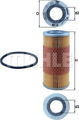 MAHLE OX 12D - Масляний фільтр autozip.com.ua