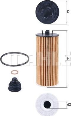 MAHLE OX 815/1D - Масляний фільтр autozip.com.ua