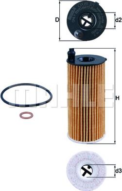 MAHLE OX 813/1D - Масляний фільтр autozip.com.ua