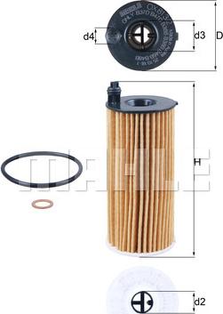 MAHLE OX 813/2D - Масляний фільтр autozip.com.ua