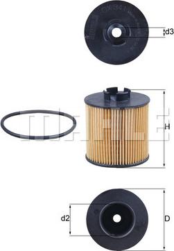 MAHLE OX 341D - Масляний фільтр autozip.com.ua