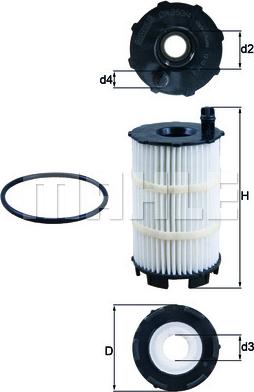 MAHLE OX 350/4D - Масляний фільтр autozip.com.ua