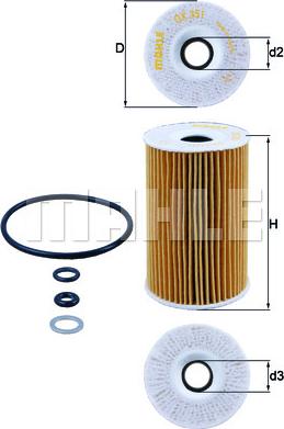 MAHLE OX 351D - Масляний фільтр autozip.com.ua