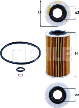 MAHLE OX 384D - Масляний фільтр autozip.com.ua