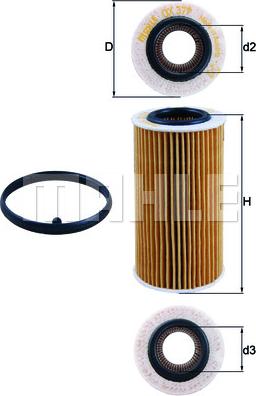 MAHLE OX 379D - Масляний фільтр autozip.com.ua