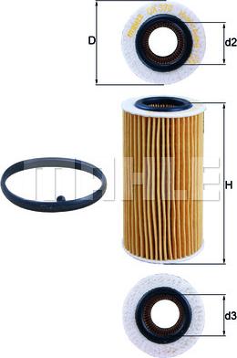 MAHLE OX 370D1 - Масляний фільтр autozip.com.ua
