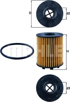 MAHLE OX 371D - Масляний фільтр autozip.com.ua