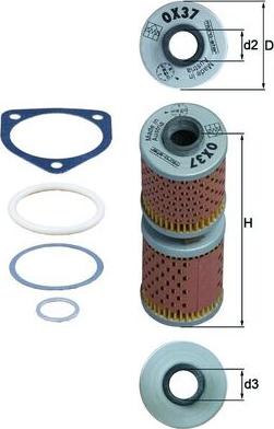MAHLE OX 37D - Масляний фільтр autozip.com.ua