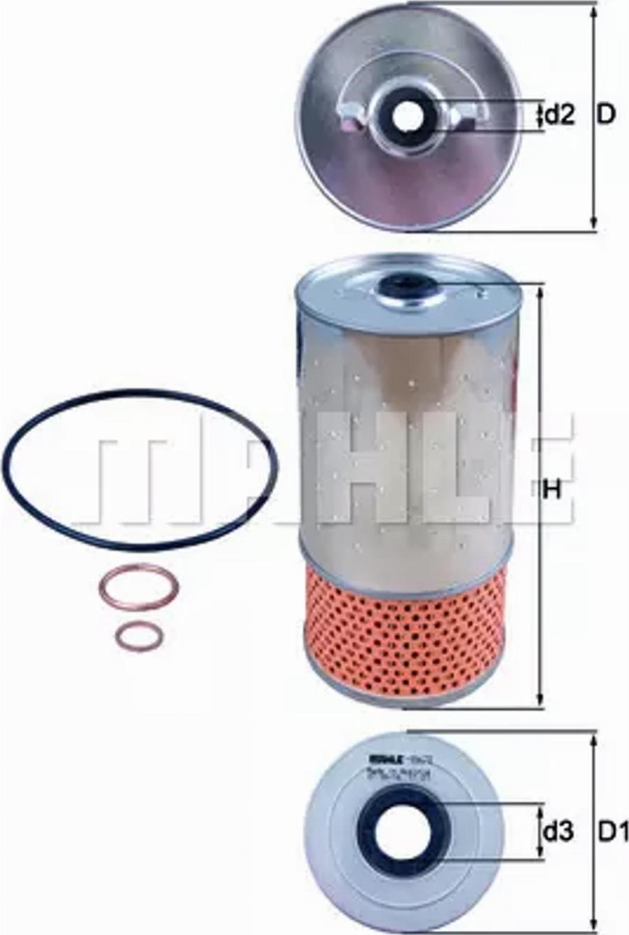 MAHLE OX 78D1 - Масляний фільтр autozip.com.ua