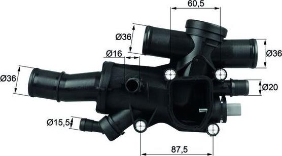 MAHLE TH 44 83 - Термостат, охолоджуюча рідина autozip.com.ua
