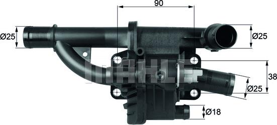 MAHLE TH 40 83 - Термостат, охолоджуюча рідина autozip.com.ua