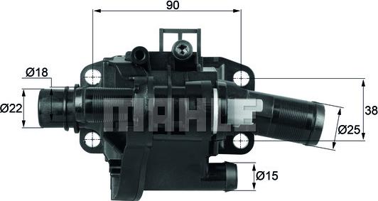 MAHLE TH 41 83 - Термостат, охолоджуюча рідина autozip.com.ua