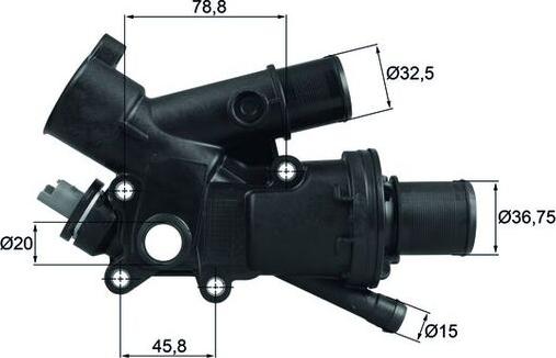 MAHLE TH 43 83 - Термостат, охолоджуюча рідина autozip.com.ua