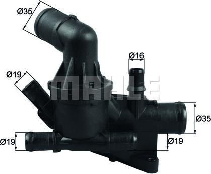 MAHLE TH 54 80 - Термостат, охолоджуюча рідина autozip.com.ua