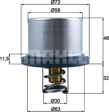 MAHLE THD 5 75 - Термостат, охолоджуюча рідина autozip.com.ua