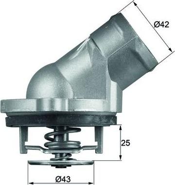 MAHLE TI 45 87D - Термостат, охолоджуюча рідина autozip.com.ua