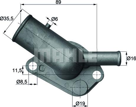 MAHLE TI 64 87D - Термостат, охолоджуюча рідина autozip.com.ua