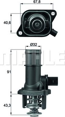 MAHLE TI 16 105 - Термостат, охолоджуюча рідина autozip.com.ua