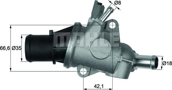 MAHLE TI 167 88 - Термостат, охолоджуюча рідина autozip.com.ua