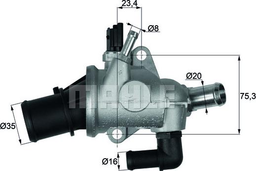 MAHLE TI 174 88 - Термостат, охолоджуюча рідина autozip.com.ua