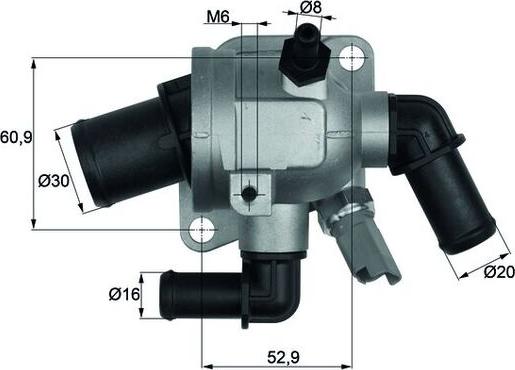 MAHLE TI 173 88 - Термостат, охолоджуюча рідина autozip.com.ua