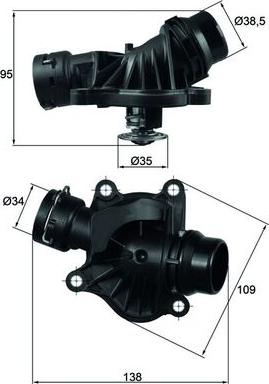 MAHLE TI 234 88 - Термостат, охолоджуюча рідина autozip.com.ua