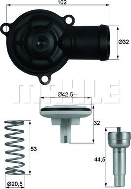 MAHLE TI 220 87D - Термостат, охолоджуюча рідина autozip.com.ua