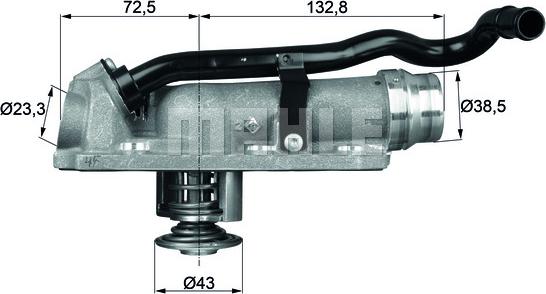 MAHLE TM 9 105 - Термостат, охолоджуюча рідина autozip.com.ua