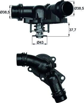 MAHLE TM 13 97 - Термостат, охолоджуюча рідина autozip.com.ua