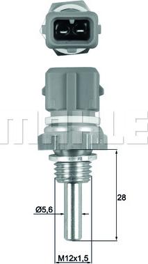 MAHLE TSE 19 - Датчик, температура охолоджуючої рідини autozip.com.ua