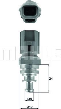 MAHLE TSE 29 - Датчик, температура охолоджуючої рідини autozip.com.ua