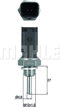 MAHLE TSE 25 - Датчик, температура охолоджуючої рідини autozip.com.ua