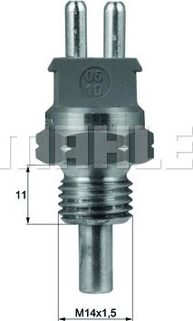 MAHLE TSE 2 - Датчик, температура охолоджуючої рідини autozip.com.ua