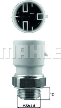 MAHLE TSW 61 - Термовимикач, вентилятор радіатора / кондиціонера autozip.com.ua