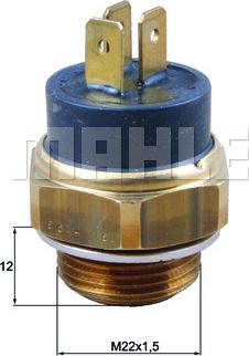 MAHLE TSW 70 - Термовимикач, вентилятор радіатора / кондиціонера autozip.com.ua