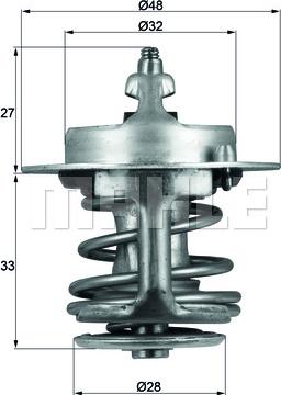 MAHLE TX 63 88 - Термостат, охолоджуюча рідина autozip.com.ua