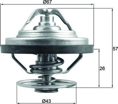 MAHLE TX 158 79 - Термостат, охолоджуюча рідина autozip.com.ua