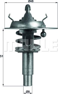 MAHLE TX 106 90D AP - Термостат, охолоджуюча рідина autozip.com.ua