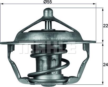 MAHLE TX 101 83D - Термостат, охолоджуюча рідина autozip.com.ua