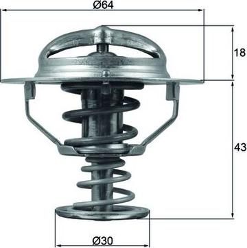 MAHLE TX 114 82D - Термостат, охолоджуюча рідина autozip.com.ua