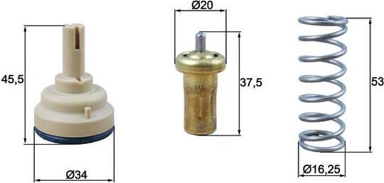MAHLE TX 181 95D - Термостат, охолоджуюча рідина autozip.com.ua